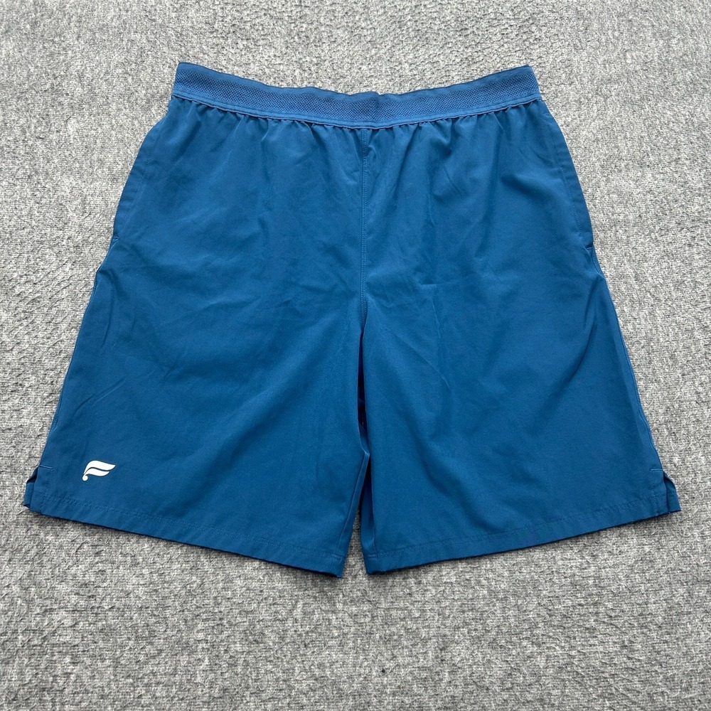 Fabletics The Fundamental Shorts Mens Large Blue 9" Performance Gym Fitness